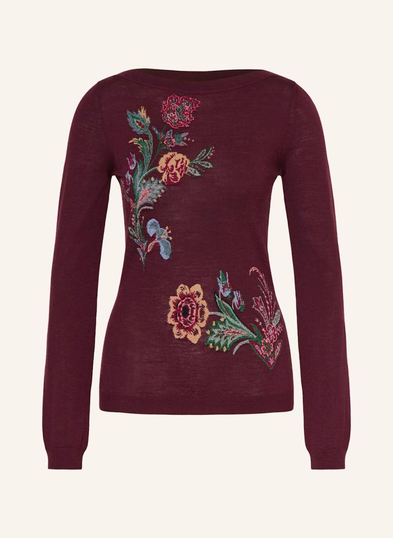 Etro Pullover Mit Glitzergarn rot von ETRO