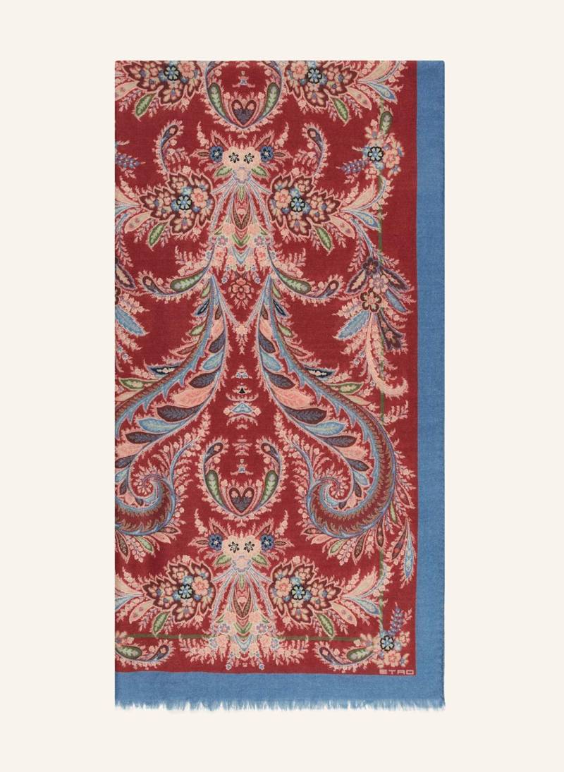 Etro Schal Mit Cashmere Und Seide rot von ETRO