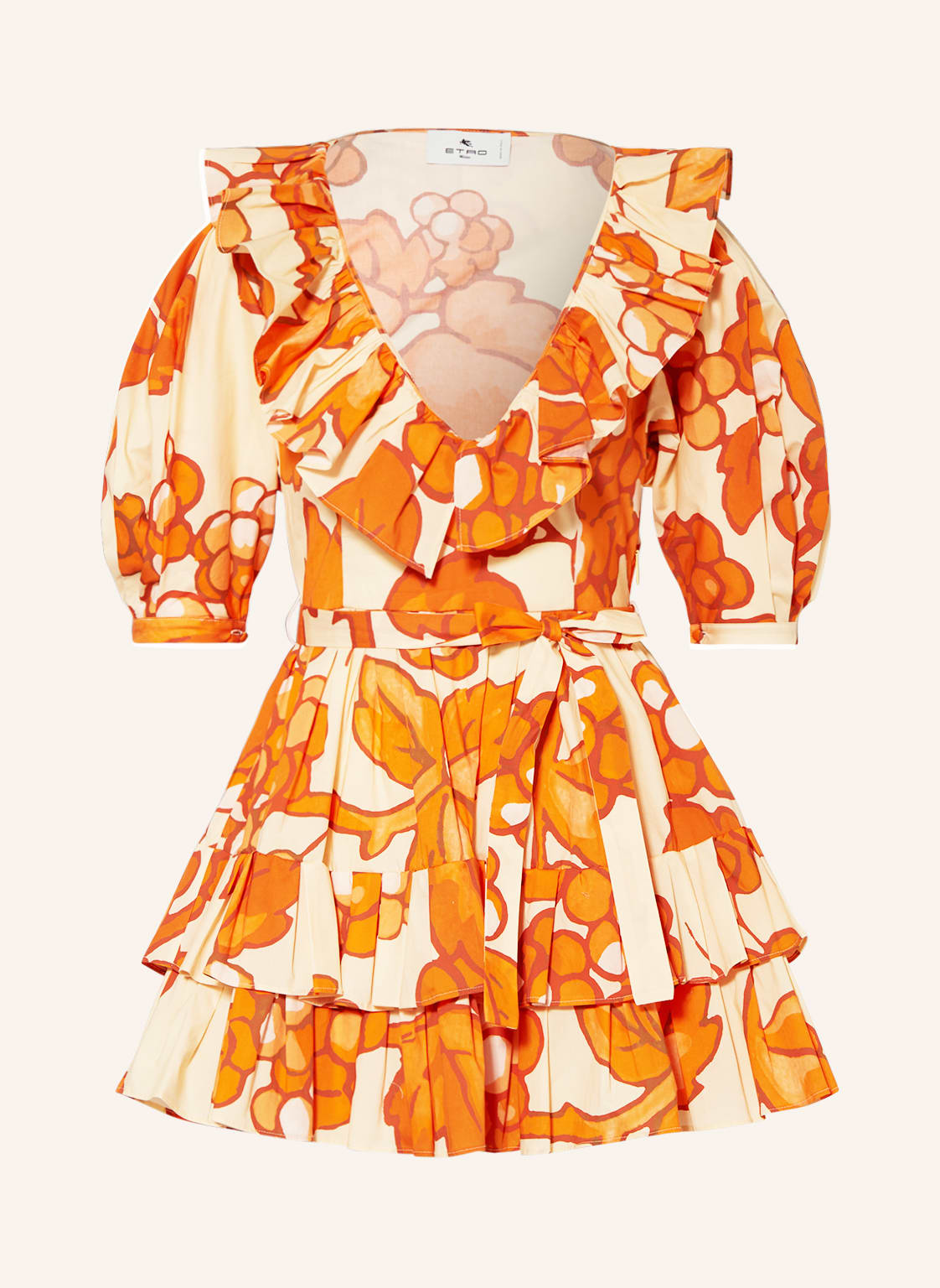 Etro Strandkleid Mit Volants orange von ETRO