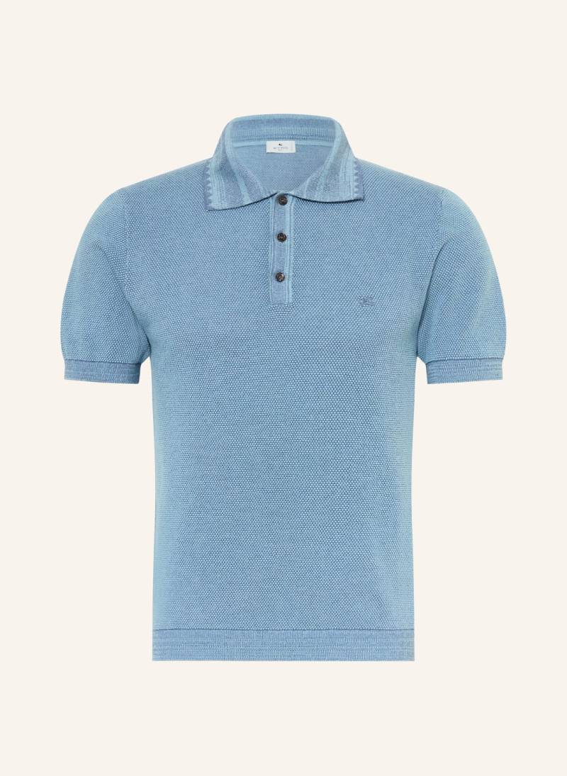 Etro Strick-Poloshirt blau von ETRO