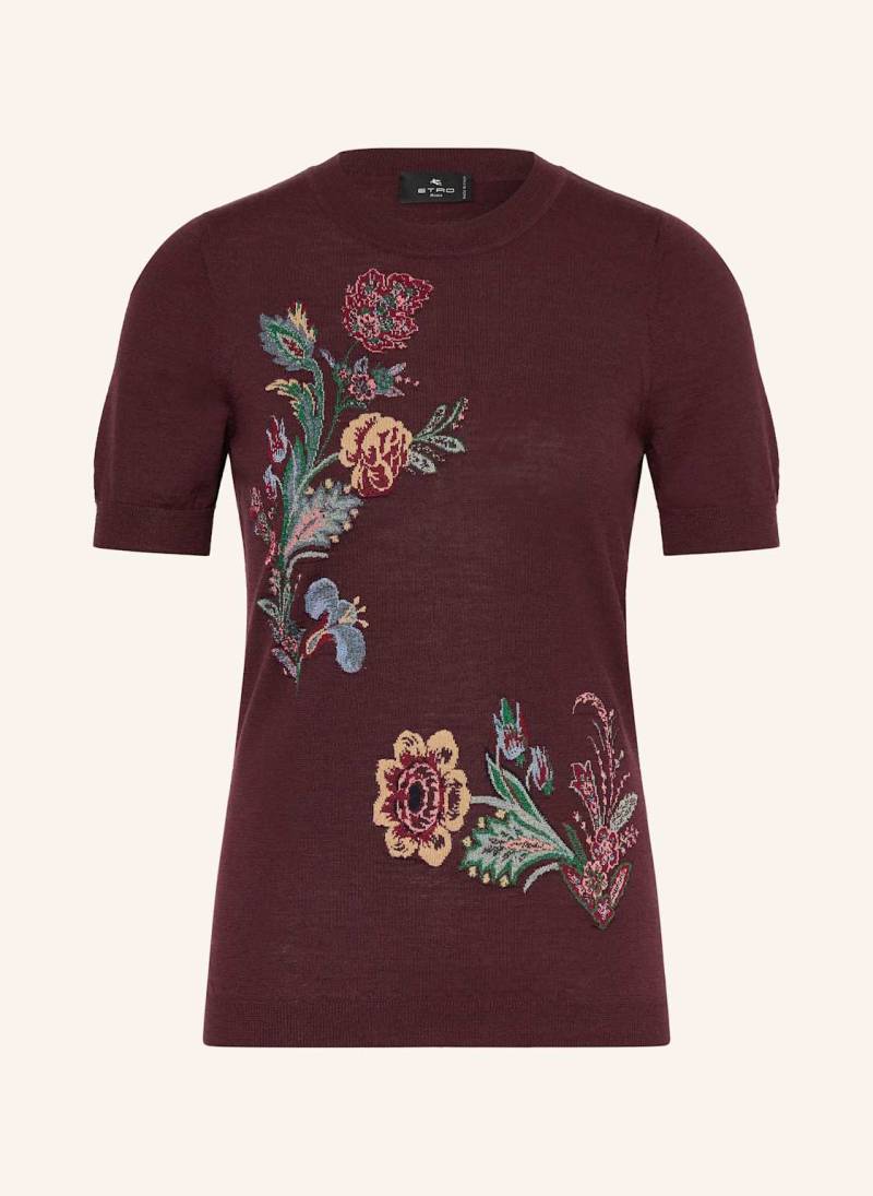 Etro Strickshirt Mit Glitzergarn rot von ETRO