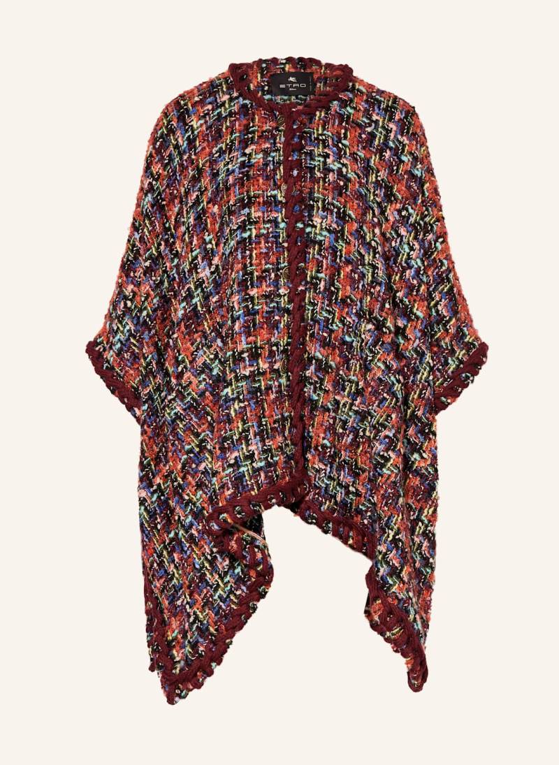 Etro Tweed-Cape Mit Glitzergarn rot Etro Tweed-Cape Mit Glitzergarn rot von ETRO