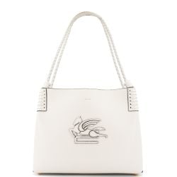 Etro Weißer Leder Shopper Tasche von ETRO