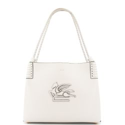 Etro Weißer Leder Shopper Tasche von ETRO