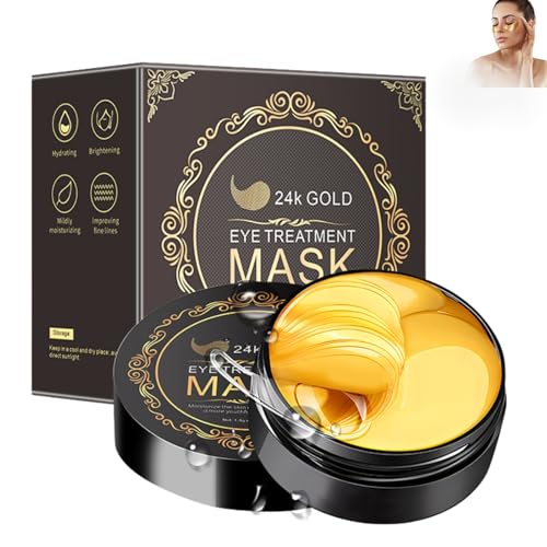 60pcs Augenpads Gegen Augenringe Hyaluron Männer und Damen, Eye Pads Augenringe Entfernen Eye Patches für Augenpflege, Gegen Tränensäcke und Falten Eye Mask von ETRSAIRL