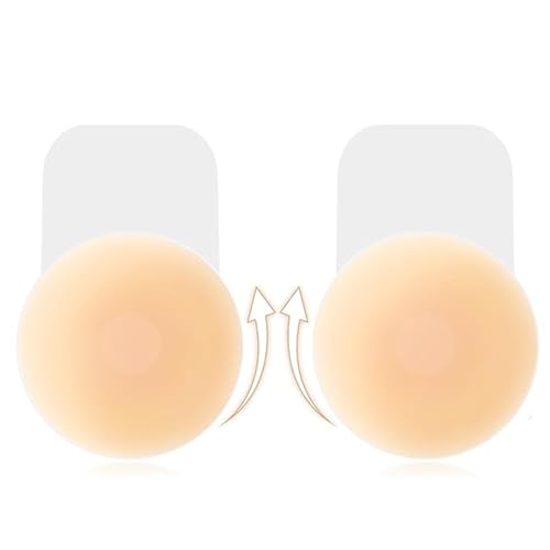 ETRSAIRL Nippelpads, Klebe BH Rückenfrei Push-Up, Große Brust, Brustwarzen Abdeckungen Unsichtbarer, Nipple Cover für Kleine Brüste, Sticky Bra Wiederverwendbare - C/D von ETRSAIRL