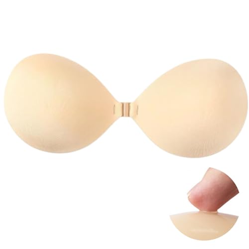 ETRSAIRL Klebe BH Push-Up, Rückenfrei, Große Brust, Sticky Bra, Unsichtbar, Selbstklebend, Trägerlos, Strapless, Wiederverwendbar - C von ETRSAIRL