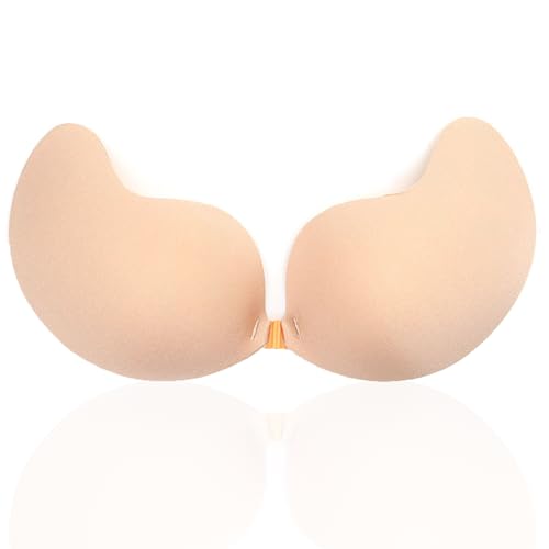 ETRSAIRL Klebe BH Rückenfrei Große Brust Push-Up, Unsichtbarer BH Klebe Trägerloser Sticky Bra Damen Strapless, Wiederverwendbare Klebebh, Invisible Bra Rückenfreie Kleidung-B von ETRSAIRL