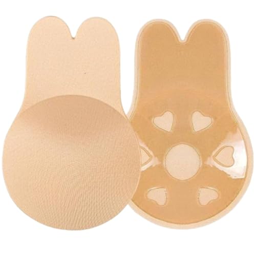 Klebe Bh Rückenfrei, Nippelpads, Große Brust, Klebe Bh Push-Up, Brustwarzen Abdeckungen, Unsichtbarer, Nipple Cover, Wiederverwendbare, Sticky Bra für Abendkleid Brautkleid Badeanzug und Rückenfreie-L von ETRSAIRL