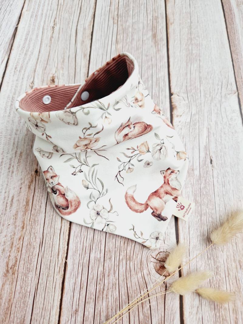 Halstuch Schal Dreieckstuch Fuchs Waldtiere Braun Baby Unisex 62 68 74 80 86 92 98 104 110 Handmade von ETStoffzauber