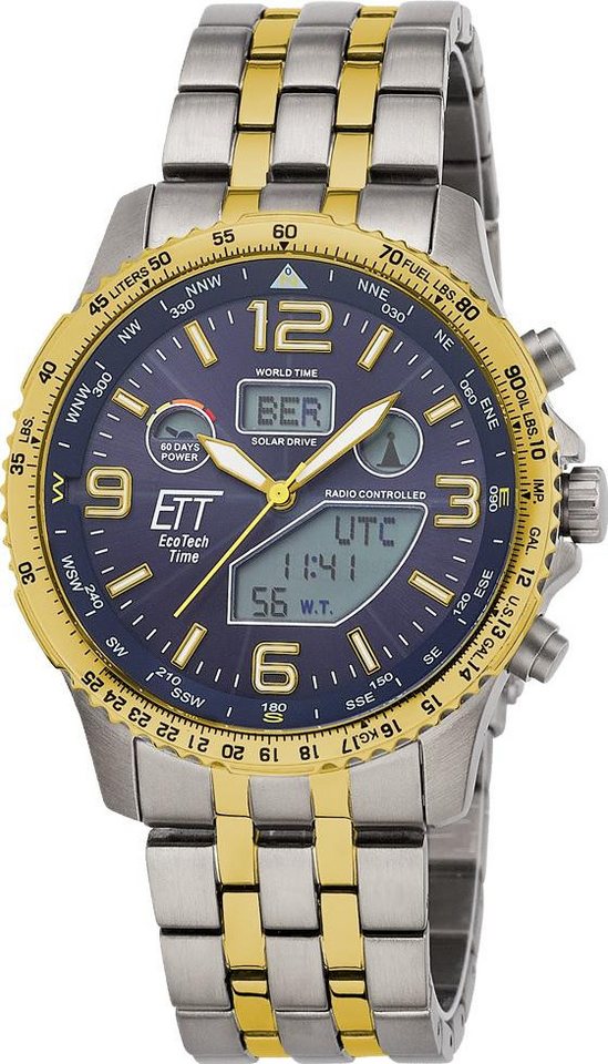 ETT Eco Tech Time Chronograph Solar Drive Funk World Timer Chronograph Herrenfunkuhr von ETT Eco Tech Time