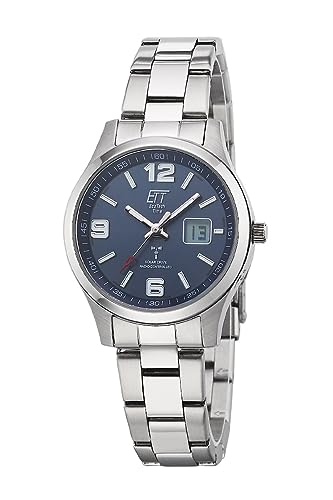 ETT Eco Tech Time Funk Solar Damen Uhr Analog mit Edelstahl Armband ELS-11589-32M von ETT Eco Tech Time