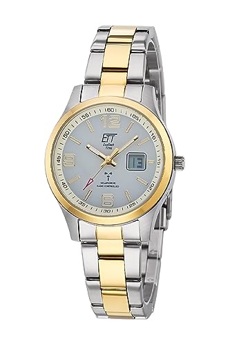 ETT Eco Tech Time Funk Solar Damen Uhr Analog mit Edelstahl Armband ELS-11590-12M von ETT Eco Tech Time