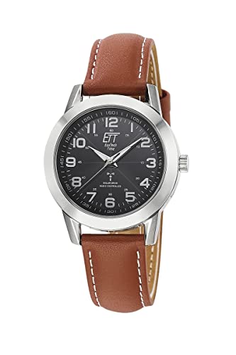 ETT Eco Tech Time Funk Solar Damen Uhr Analog mit Leder Armband ELS-11494-22L von ETT Eco Tech Time