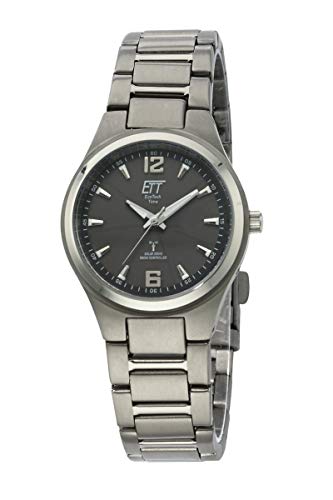 ETT Eco Tech Time Funk Solar Damen Uhr Analog mit Titan Armband ELT-11326-11M von ETT Eco Tech Time