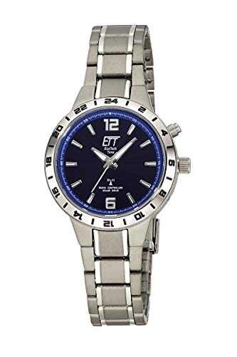 ETT Eco Tech Time Funk Solar Damen Uhr Analog mit Titan Armband ELT-11447-31M von ETT Eco Tech Time