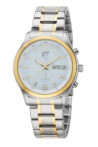 ETT Eco Tech Time Funk Solar Herren Uhr Analog mit Edelstahl Armband EGS-11253-12M von ETT Eco Tech Time