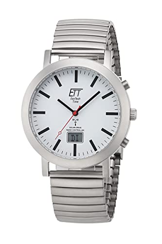 ETT Eco Tech Time Funk Solar Herren Uhr Analog mit digitalem Datum mit Edelstahl Zugband Armband EGS-11580-11M ETT Eco Tech Time Funk Solar Herren Uhr Analog mit digitalem Datum mit Edelstahl Zugband Armband EGS-11580-11M von ETT Eco Tech Time