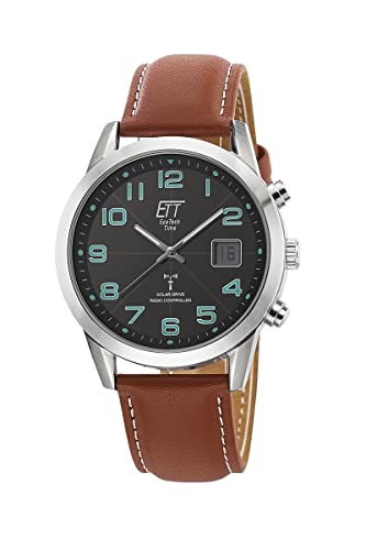 ETT Eco Tech Time Funk Solar Herren Uhr Analog mit digitalem Datum mit Leder Armband EGS-11499-22L ETT Eco Tech Time Funk Solar Herren Uhr Analog mit digitalem Datum mit Leder Armband EGS-11499-22L von ETT Eco Tech Time