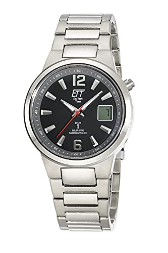 ETT Eco Tech Time Funk Solar Herren Uhr Analog mit digitalem Datum mit Titan Armband EGT-11465-51M ETT Eco Tech Time Funk Solar Herren Uhr Analog mit digitalem Datum mit Titan Armband EGT-11465-51M von ETT Eco Tech Time