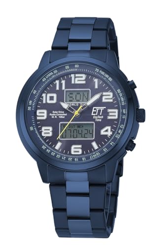 ETT Eco Tech Time Funk Solar Weltzeit Herren Uhr Chronograph mit Edelstahl Armband EGS-11445-32M ETT Eco Tech Time Funk Solar Weltzeit Herren Uhr Chronograph mit Edelstahl Armband EGS-11445-32M von ETT Eco Tech Time