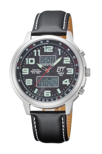 ETT Eco Tech Time Funk Solar Weltzeit Herren Uhr Chronograph mit Leder Armband EGS-11301-22L ETT Eco Tech Time Funk Solar Weltzeit Herren Uhr Chronograph mit Leder Armband EGS-11301-22L von ETT Eco Tech Time