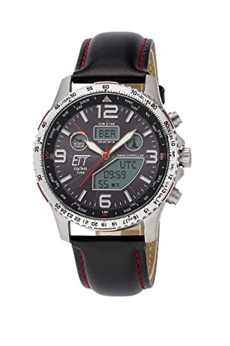 ETT Eco Tech Time Funk Solar Weltzeit Herren Uhr Chronograph mit Leder Armband EGT-11573-21L ETT Eco Tech Time Funk Solar Weltzeit Herren Uhr Chronograph mit Leder Armband EGT-11573-21L von ETT Eco Tech Time