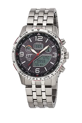 ETT Eco Tech Time Funk Solar Weltzeit Herren Uhr Chronograph mit Titan Armband EGT-11572-21M ETT Eco Tech Time Funk Solar Weltzeit Herren Uhr Chronograph mit Titan Armband EGT-11572-21M von ETT Eco Tech Time