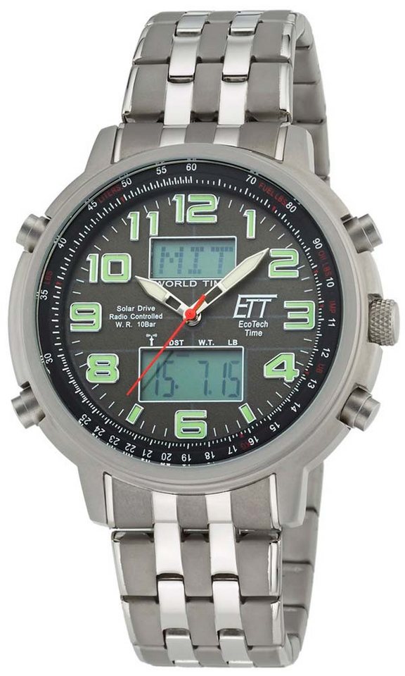 ETT Eco Tech Time Funkuhr Herrenuhr Solar- und Funkuhr - Eco Tech Time Modell: EGS-11302-22M von ETT Eco Tech Time