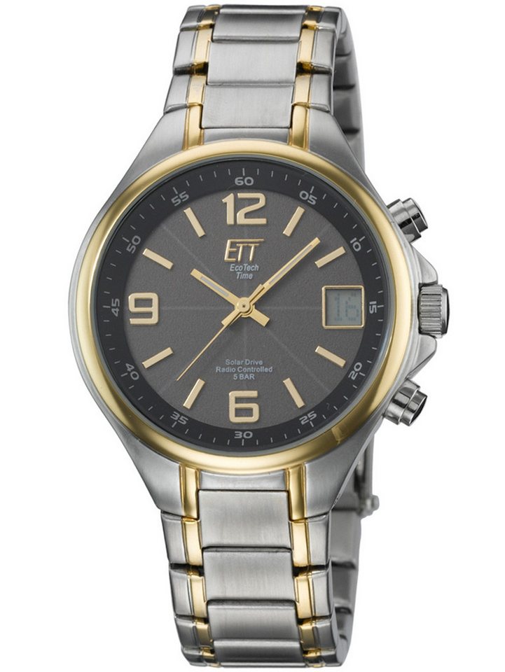 ETT Eco Tech Time Quarzuhr ETT EGS-11036-51M Solar Drive Funkuhr Basic Herrenuhr 40mm 5ATM ETT EGS-11036-51M Solar Drive Funkuhr Basic Herrenuhr 40mm 5ATM von ETT Eco Tech Time