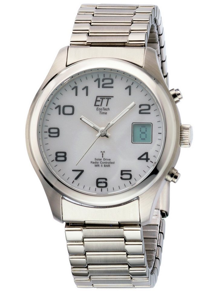 ETT Eco Tech Time Quarzuhr ETT EGS-11335-62M Solar Drive Funkuhr Basic Herrenuhr 39mm 5ATM ETT EGS-11335-62M Solar Drive Funkuhr Basic Herrenuhr 39mm 5ATM von ETT Eco Tech Time