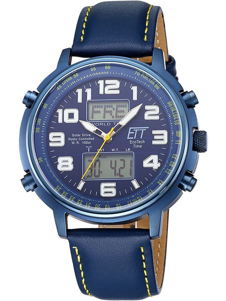 ETT Eco Tech Time Quarzuhr ETT EGS-11450-32L Solar Drive Funkuhr Hunter II Herrenuhr 48mm 10ATM ETT EGS-11450-32L Solar Drive Funkuhr Hunter II Herrenuhr 48mm 10ATM von ETT Eco Tech Time