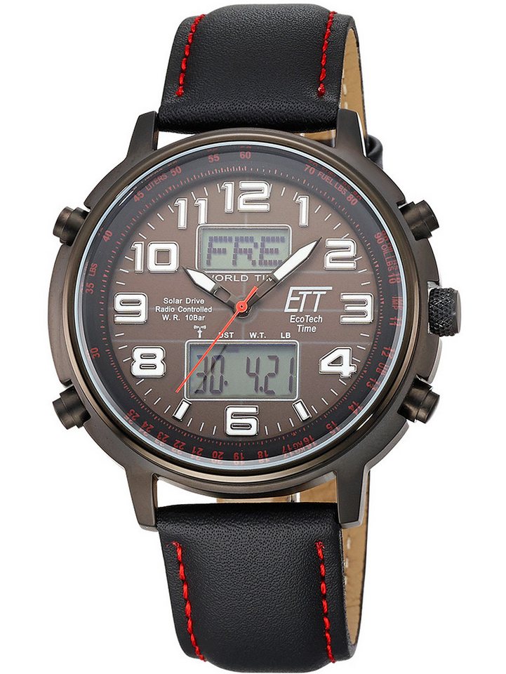 ETT Eco Tech Time Quarzuhr ETT EGS-11452-22L Solar Drive Funkuhr Hunter II Herrenuhr 48mm 10ATM ETT EGS-11452-22L Solar Drive Funkuhr Hunter II Herrenuhr 48mm 10ATM von ETT Eco Tech Time