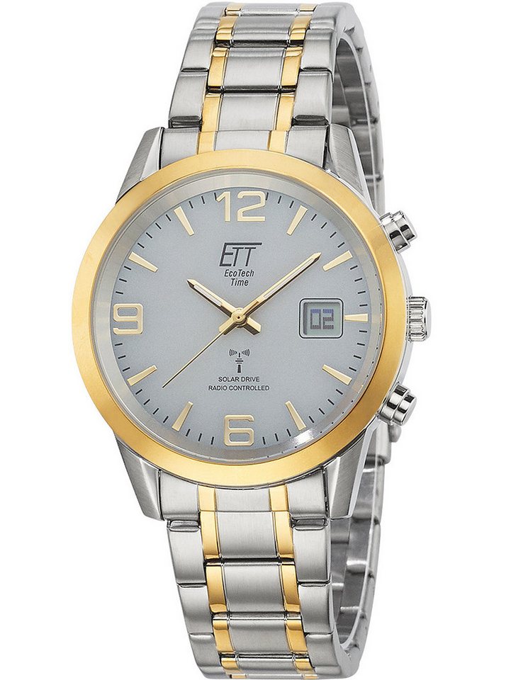 ETT Eco Tech Time Quarzuhr ETT EGS-11501-42M Solar drive Funkuhr Basic Herrenuhr 41mm 5ATM ETT EGS-11501-42M Solar drive Funkuhr Basic Herrenuhr 41mm 5ATM von ETT Eco Tech Time