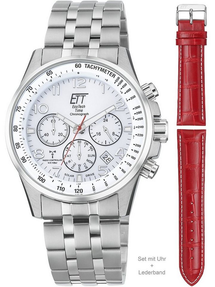 ETT Eco Tech Time Quarzuhr ETT EGS-11612-42MS Professional Solar Funk Chronograph Herrenuhr 43mm ETT EGS-11612-42MS Professional Solar Funk Chronograph Herrenuhr 43mm 10ATM von ETT Eco Tech Time