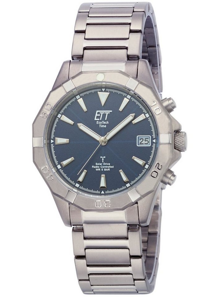 ETT Eco Tech Time Quarzuhr ETT EGT-11356-20M Solar Drive Funkuhr RC Alaska Titanium Herrenuhr ETT EGT-11356-20M Solar Drive Funkuhr RC Alaska Titanium Herrenuhr von ETT Eco Tech Time