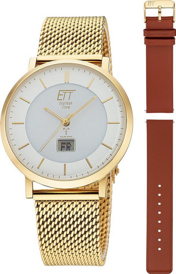 ETT Eco Tech Time Quarzuhr Solar Drive Funk Herrenfunkuhr, Mit Wechselband ETT Eco Tech Time Quarzuhr Solar Drive Funk Herrenfunkuhr, Mit Wechselband von ETT Eco Tech Time