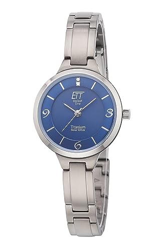 ETT Eco Tech Time Solar Damen Uhr Analog mit Titan Armband ELS-12147-31M von ETT Eco Tech Time