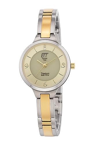 ETT Eco Tech Time Solar Damen Uhr Analog mit Titan Armband ELS-12148-61M von ETT Eco Tech Time