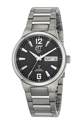 ETT Eco Tech Time Funk Solar Herren Uhr Analog mit Titan Armband EGT-11321-21M von ETT Eco Tech Time