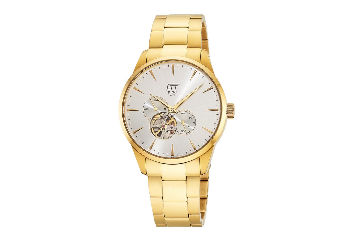 ETT Automatikuhr Motion Drive EGS-40404-41M, Armbanduhr, Herrenuhr, Mechanische Uhr, Edelstahlarmband, analog von ETT