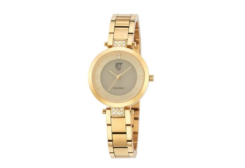 ETT Funkuhr ETT Solar Drive Funk Damenuhr Diamond Lady - ELS-12141-62M von ETT