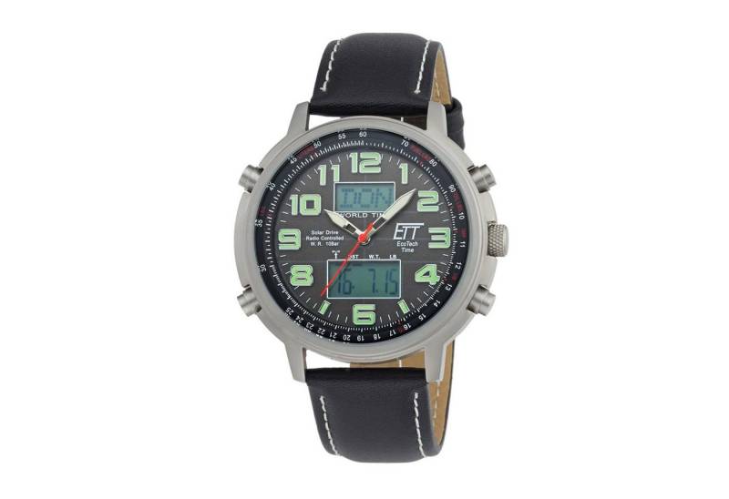 ETT Funkuhr Eco Tech Time Solar Drive Funk Hunter II Herrenuhr - EGS-11301-22L von ETT