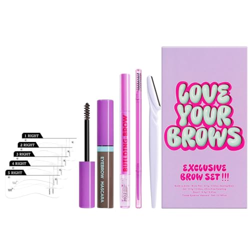 ETUCYNG Augenbrauen-Make-up-Set, Augenbrauen-Set mit Augenbrauenkarte - Bruchfestes wasserfestes Augen-Make-up | Make-up-Set mit Augenbrauenkarte, Mascara, Augenbrauencreme, Augenbrauentrimmer für von ETUCYNG