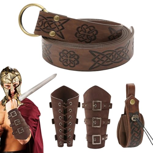 ETUCYNG Renaissance Accessoires Herren, Mittelalterlicher Gürtelbeutel, Leder Vintage Hüfttasche für Kostümevent Festival Cosplay Mittelaltermarkt Thementage von ETUCYNG