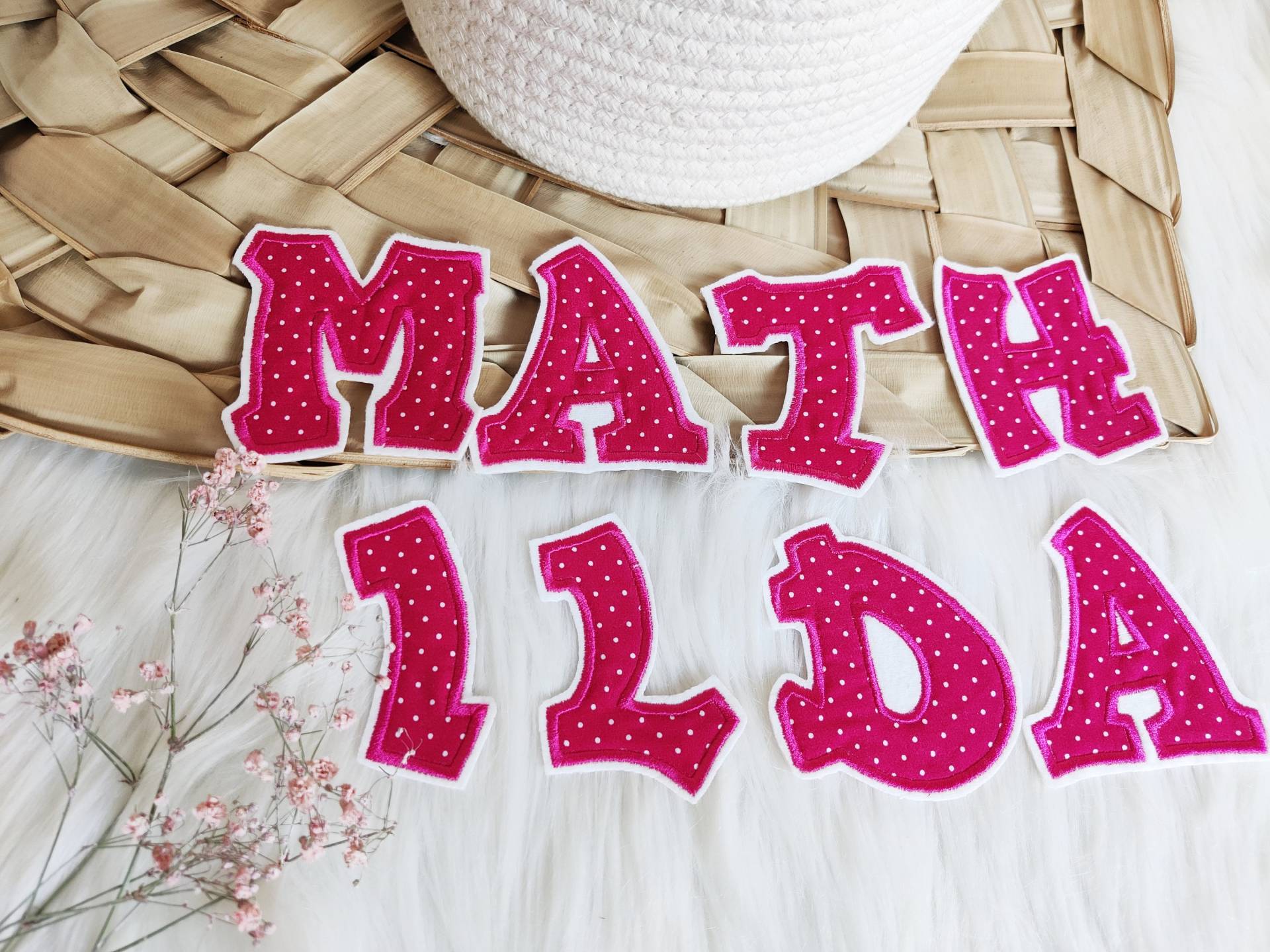 Name Namenszug Buchstaben Applikationen Pink von ETeast2011