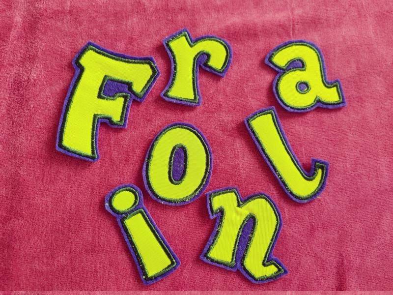 Name Neon Buchstaben Applikationen Dunkelgrün Umrandet von ETeast2011