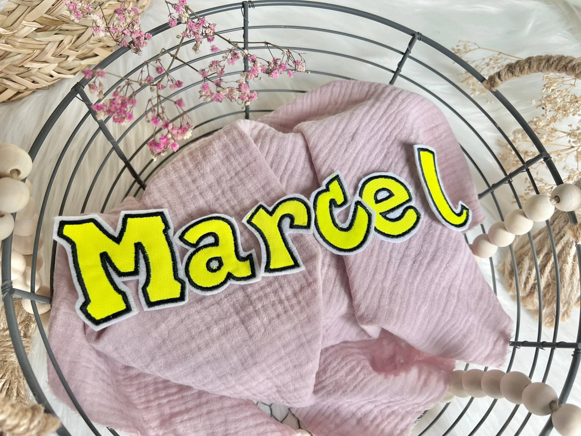 Name Neon Buchstaben Applikationen Schwarz Umrandet Schultüte Einschulung Tüte von ETeast2011