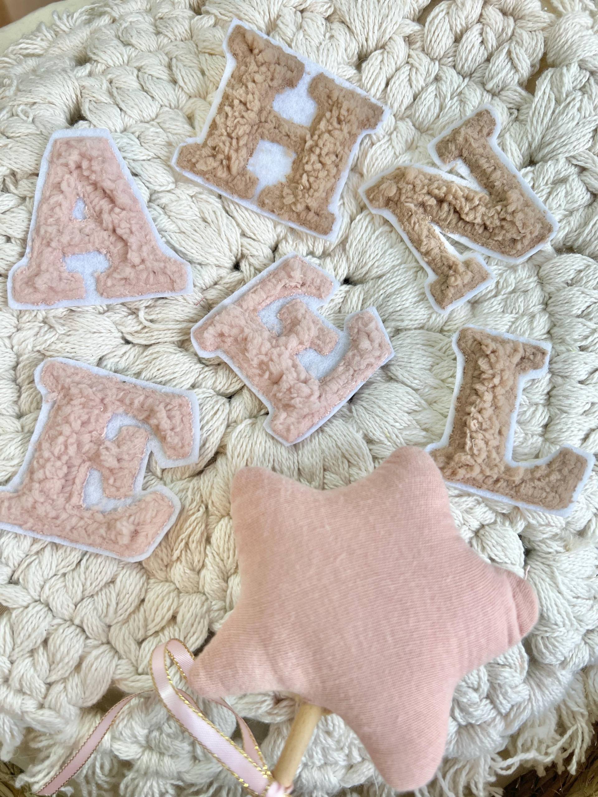 Plüsch Buchstaben Kuschelstoff Für Schultüte Taschen Shirts Kinder Aufnäher Applikation von ETeast2011