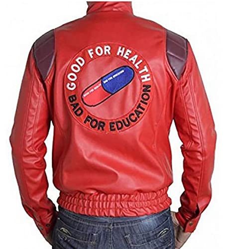 Akira Classic Fashion Kaneda Capsule Logo Rot Kunstleder Jacke, Rot – Akira PU-Lederjacke, Small von EU Fashions